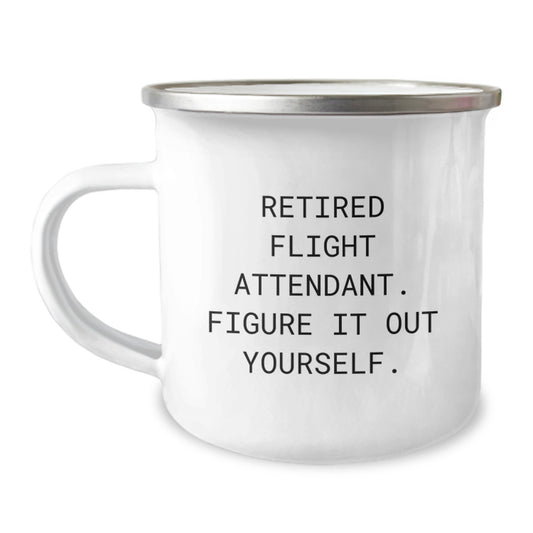 Funny Flight Attendant Gifts from Friends, Unique Christmas Unique Gifts for Flight Attendant Men or Women, Camping Mug - Image 1