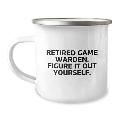 Funny Game Warden Christmas Unique Gifts from Men for Game Wardens, Unique Camping Mug, Retired Game Warden Figure It Out Yourself - Image 1