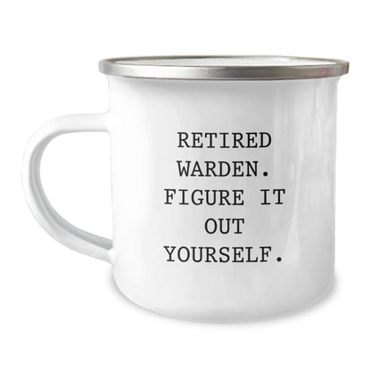 Funny Warden Gifts from Men - Warden Camping Mug for Christmas Unique Gifts - Image 1