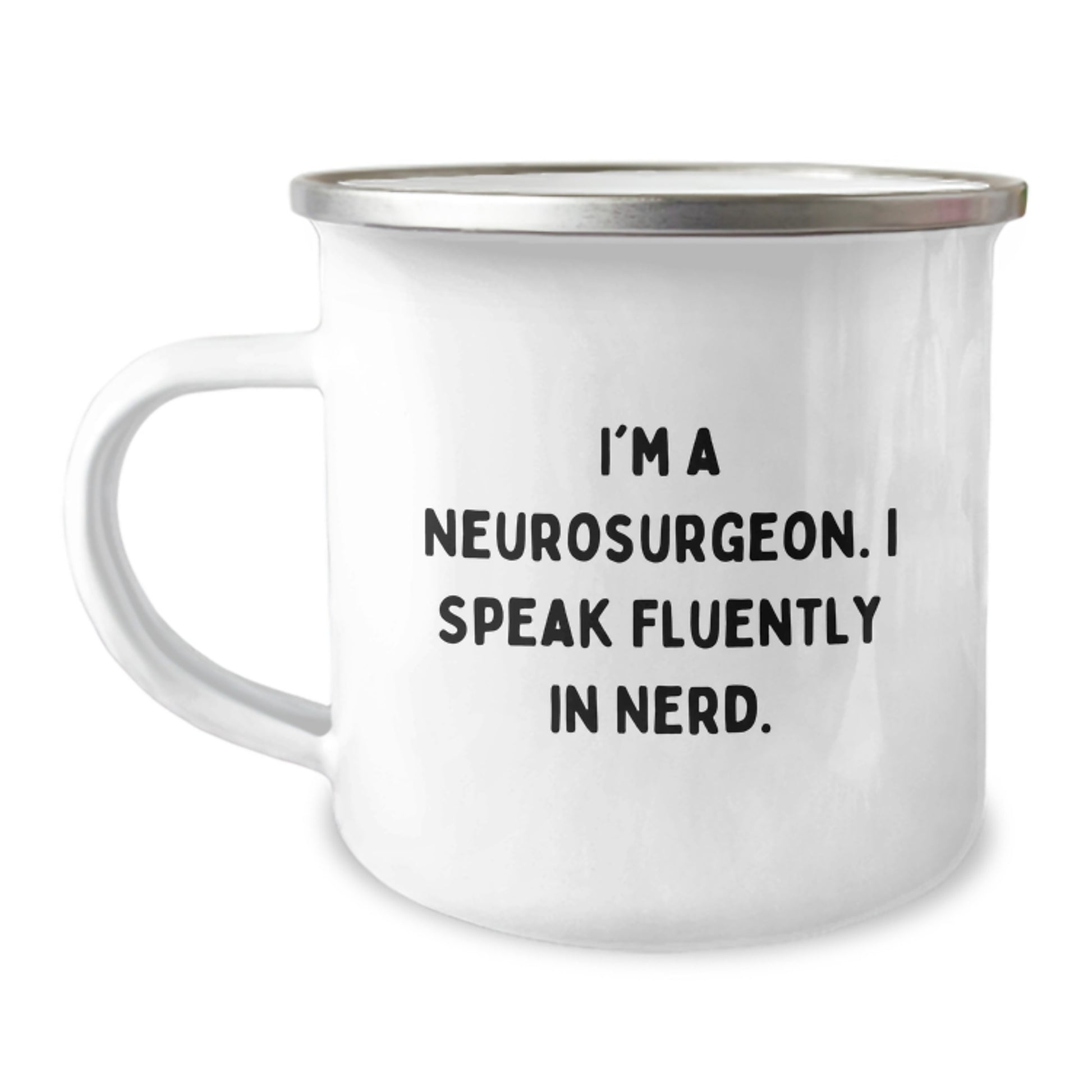 Funny Neurosurgeon Gifts from Friends to Family, Christmas Unique Mugs, 'I'm A Neurosurgeon. I Speak Fluently In genius.' - Image 1