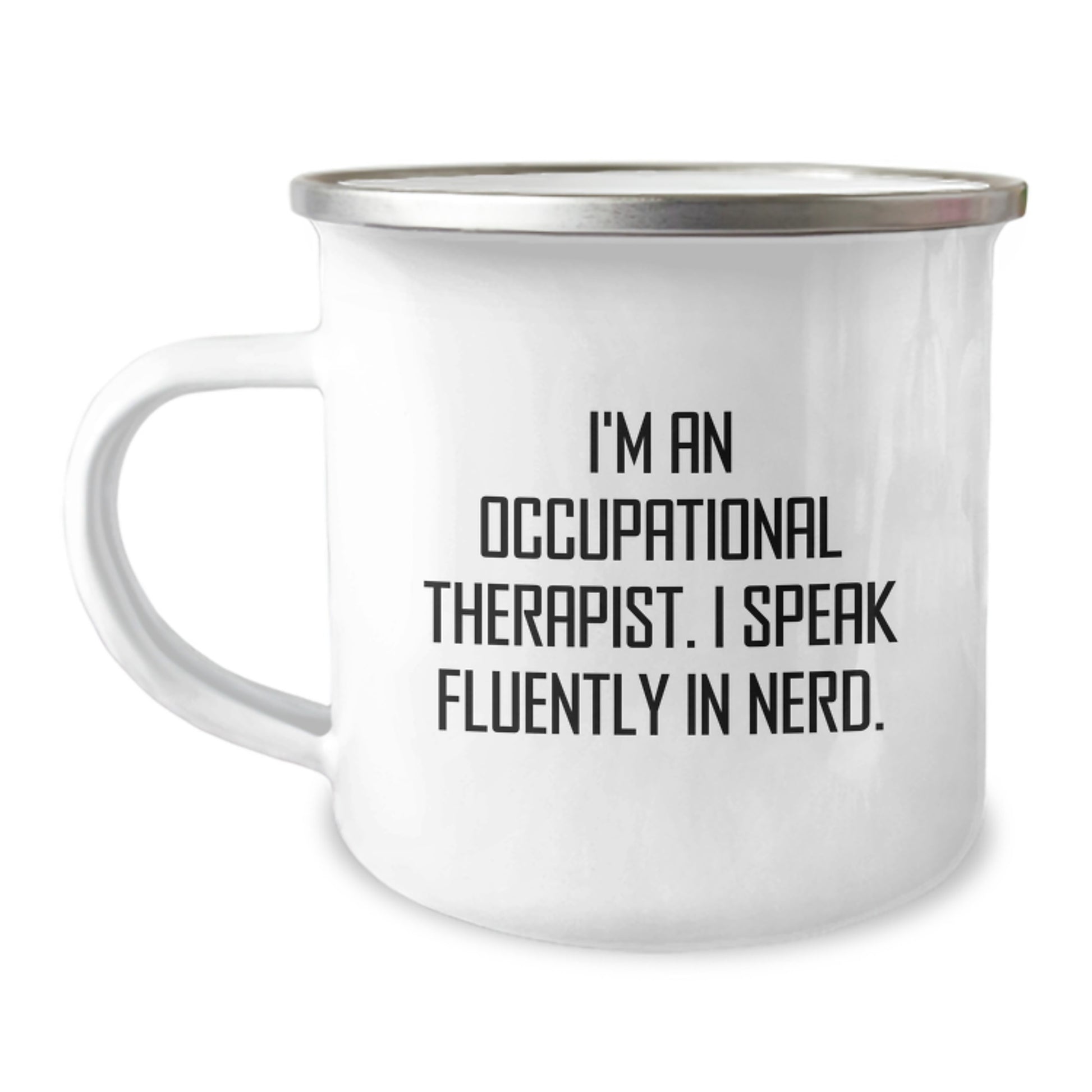 Gifts from Friends and Family for Occupational Therapist Christmas Unique Mug - Funny Quote 'I Speak Fluently In genius' - Camping Mug for Occupational Therapist Men and Women - Image 1