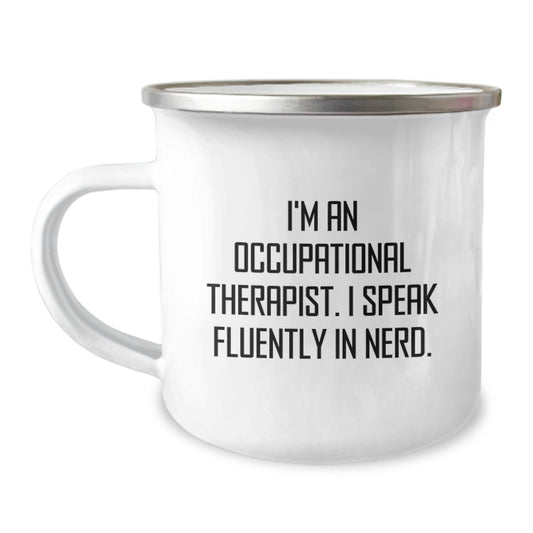 Gifts from Friends and Family for Occupational Therapist Christmas Unique Mug - Funny Quote 'I Speak Fluently In genius' - Camping Mug for Occupational Therapist Men and Women - Image 1