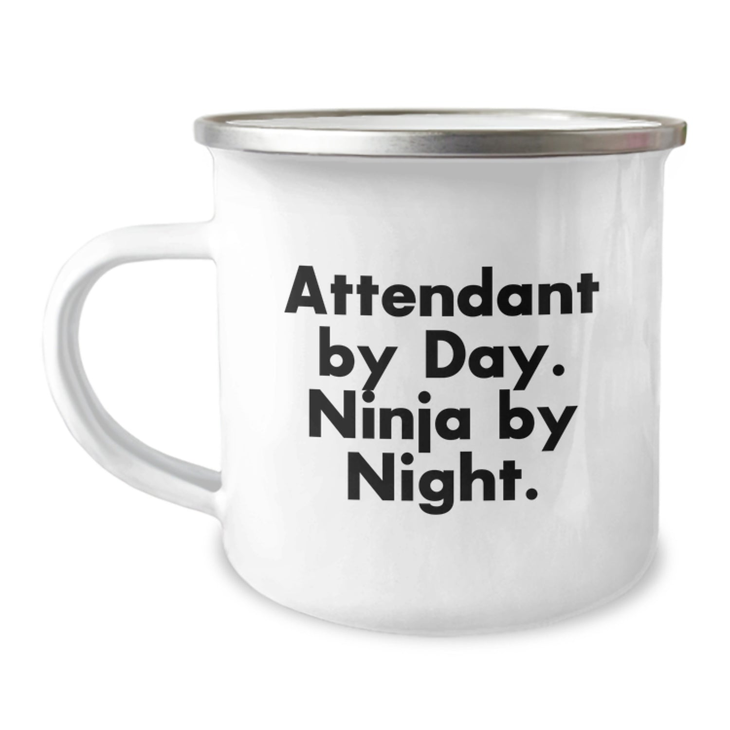 Funny Gifts from Family, Unique Camping Mug for Attendant, Attendant By Day. Ninja By Night. Christmas Unique Gifts, Men and Women Enjoy - Image 1