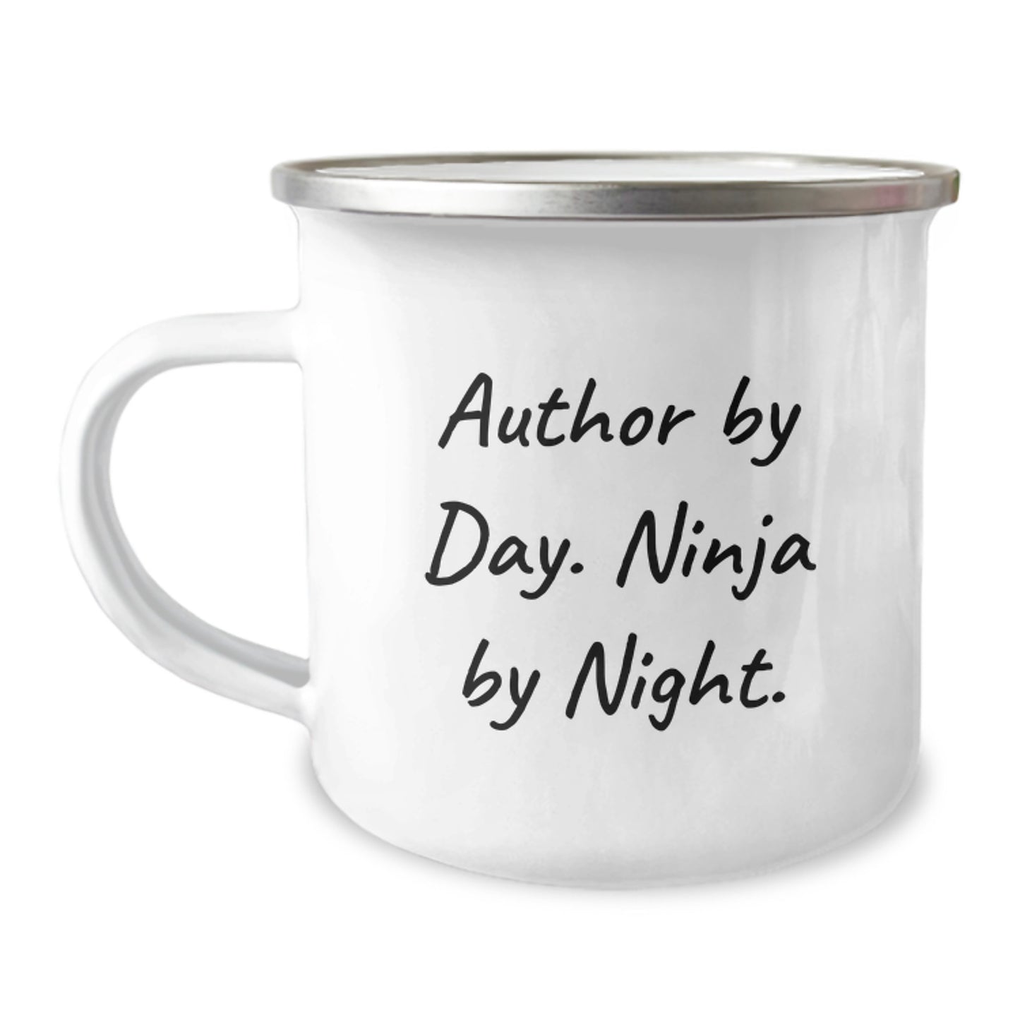 Author Gifts from Friends, Funny Camping Mug for Author By Day Ninja By Night, Christmas Unique Gifts - Image 1