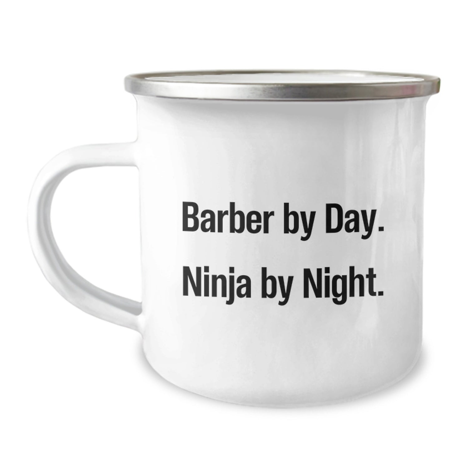 Funny Barber Gifts for Men, Christmas Unique Mugs for Barber Friends - 'Barber By Day. Ninja By Night.' - Image 1