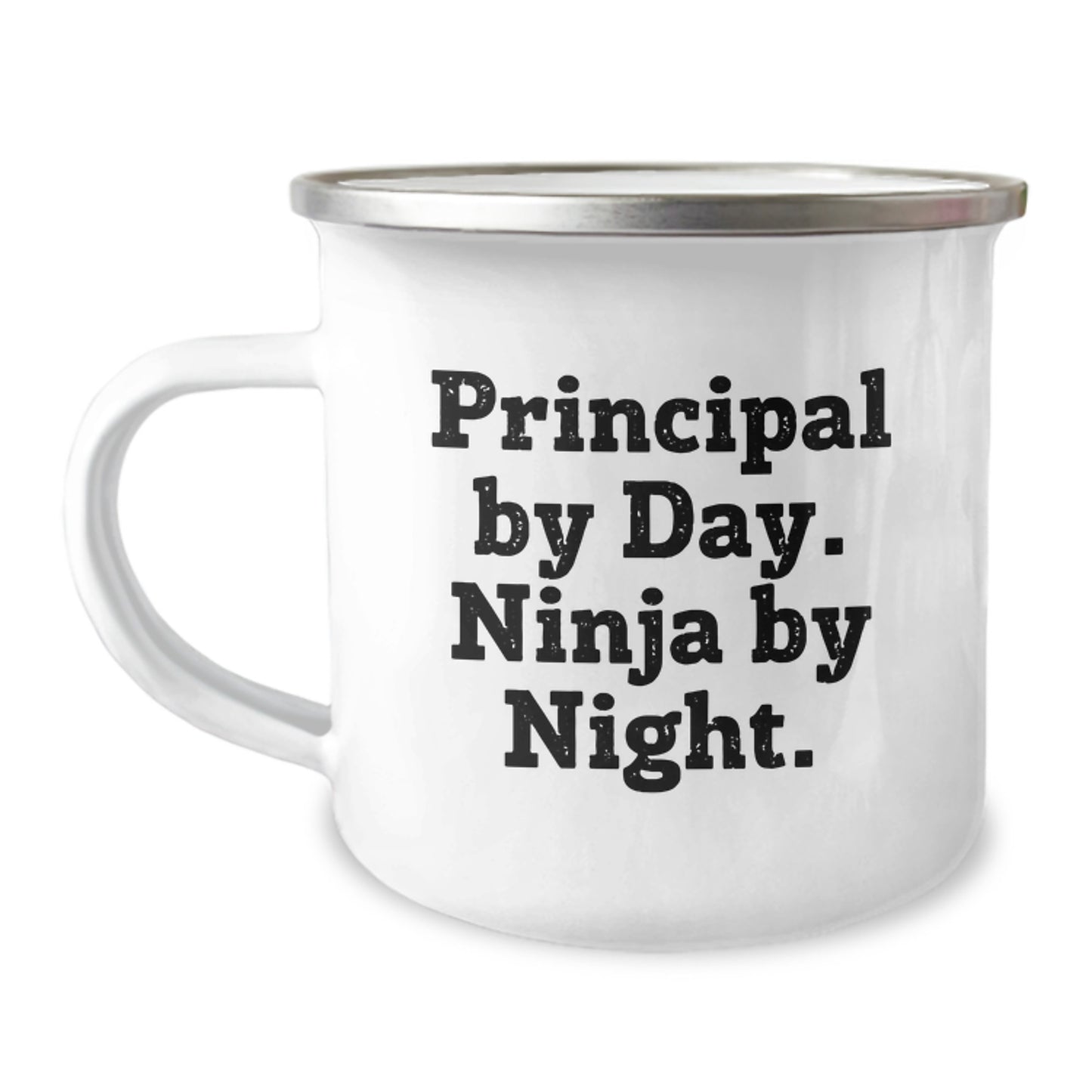 Funny Principal Gifts from Men to Friends Stainless Steel Camping Mugs for Principal By Day. Ninja By Night. Christmas Unique Presents - Image 1