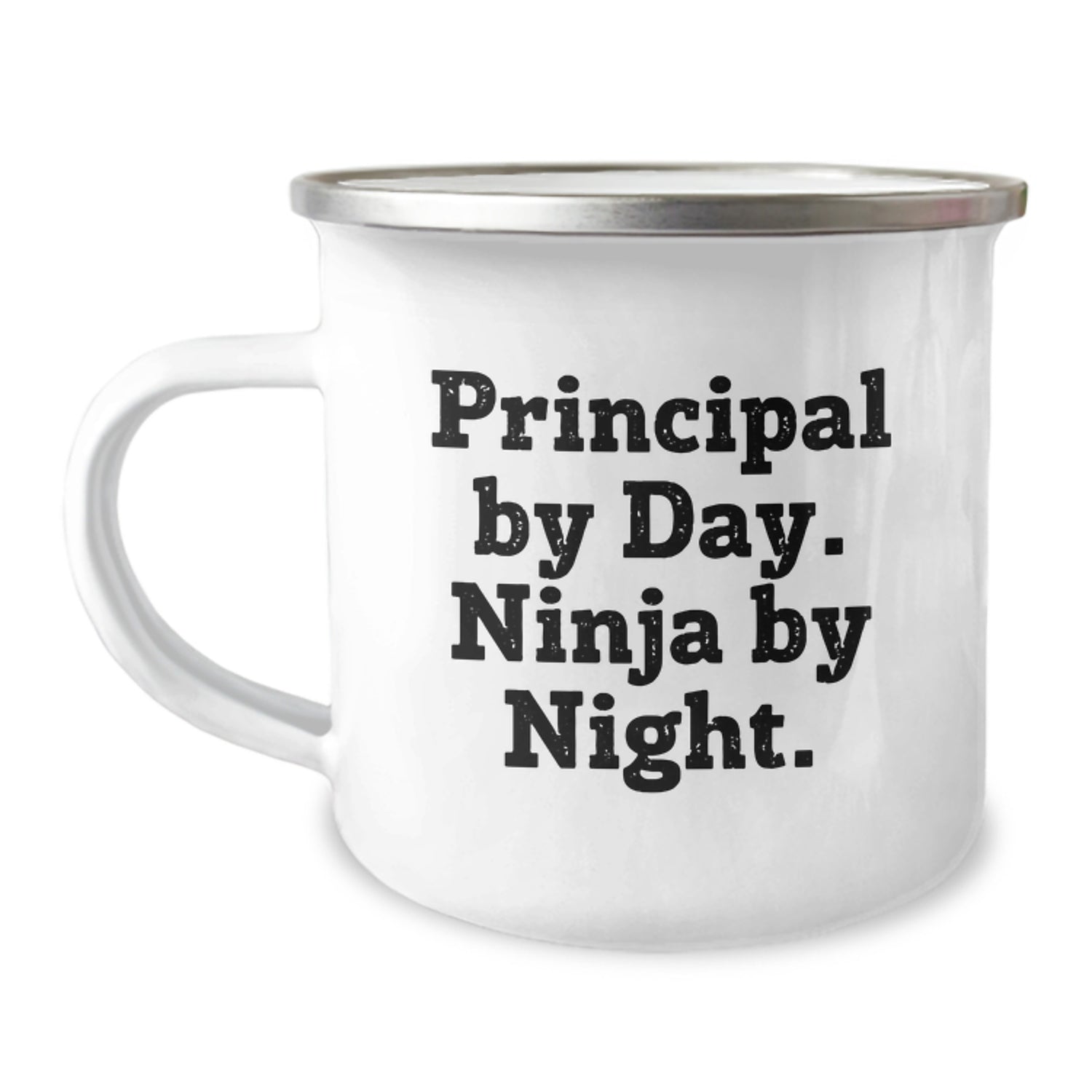 Funny Principal Gifts from Men to Friends Stainless Steel Camping Mugs for Principal By Day. Ninja By Night. Christmas Unique Presents - Image 1