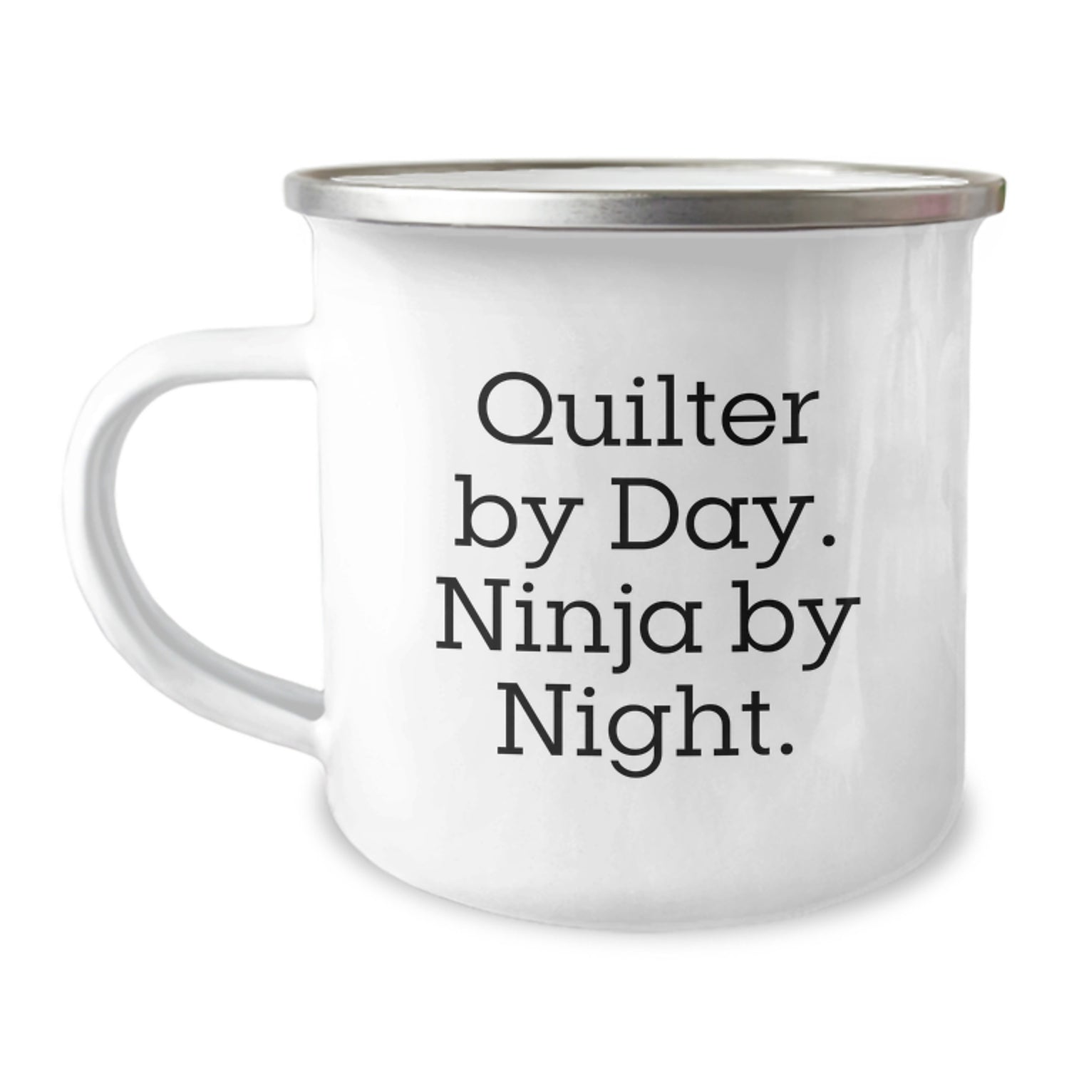 Funny Quilter Gifts from Friends, Quilter By Day. Ninja By Night. Camping Mug, Christmas Unique Gifts - Image 1