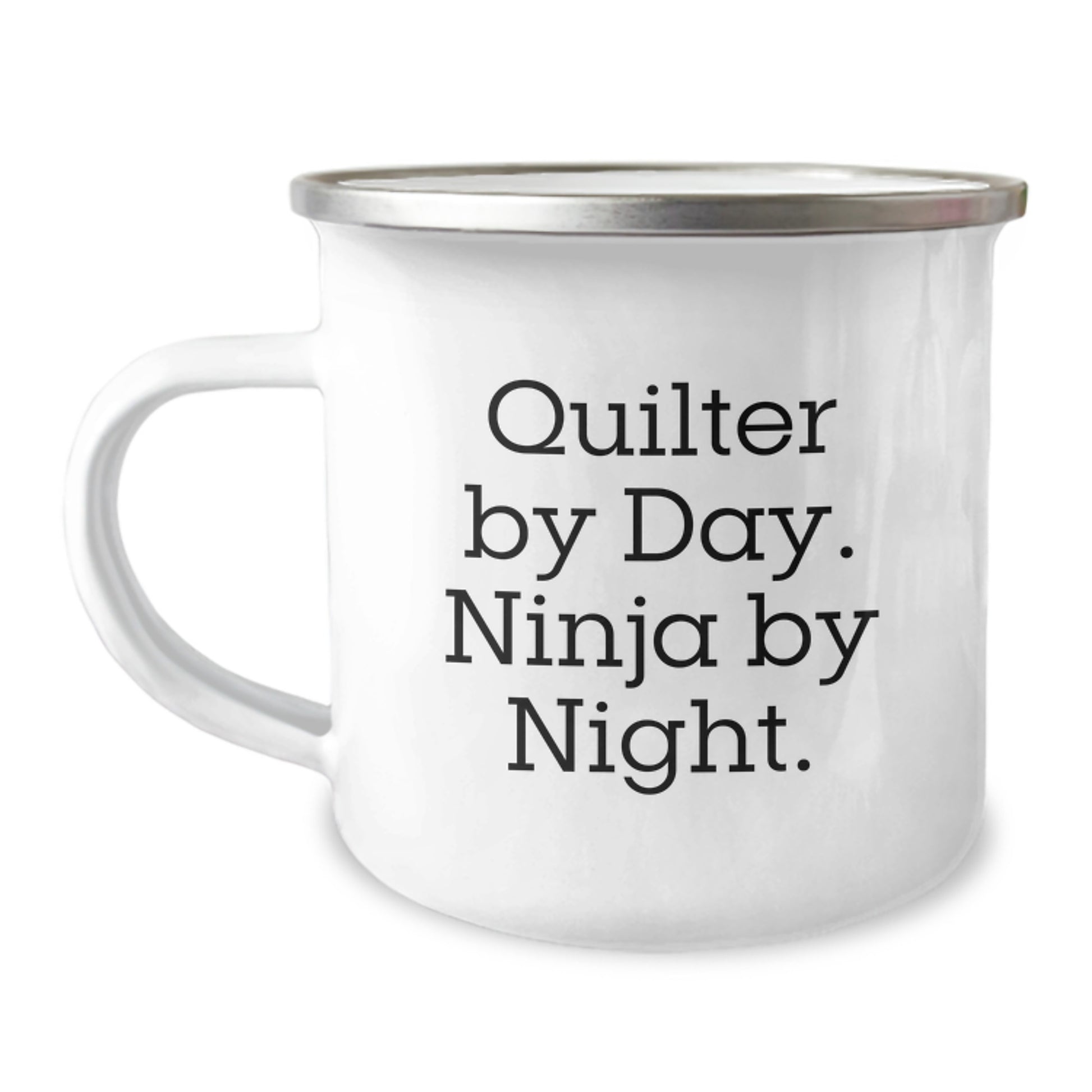Funny Quilter Gifts from Friends, Quilter By Day. Ninja By Night. Camping Mug, Christmas Unique Gifts - Image 1