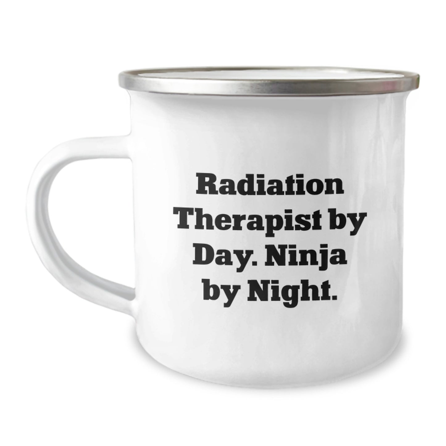 Funny Radiation Therapist Gifts For Men - Radiation Therapist By Day Ninja By Night Camping Mug, Unique Christmas Unique Gifts from Friends - Image 1