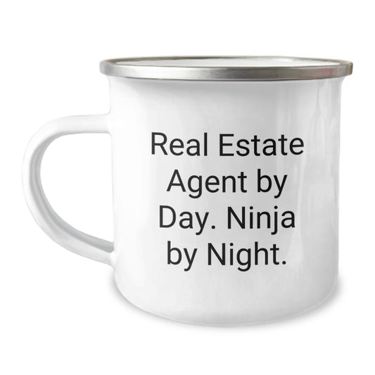Funny Real Estate Agent Gifts from Friends for Men and Women Christmas Unique Mugs By Day Ninja By Night - Image 1
