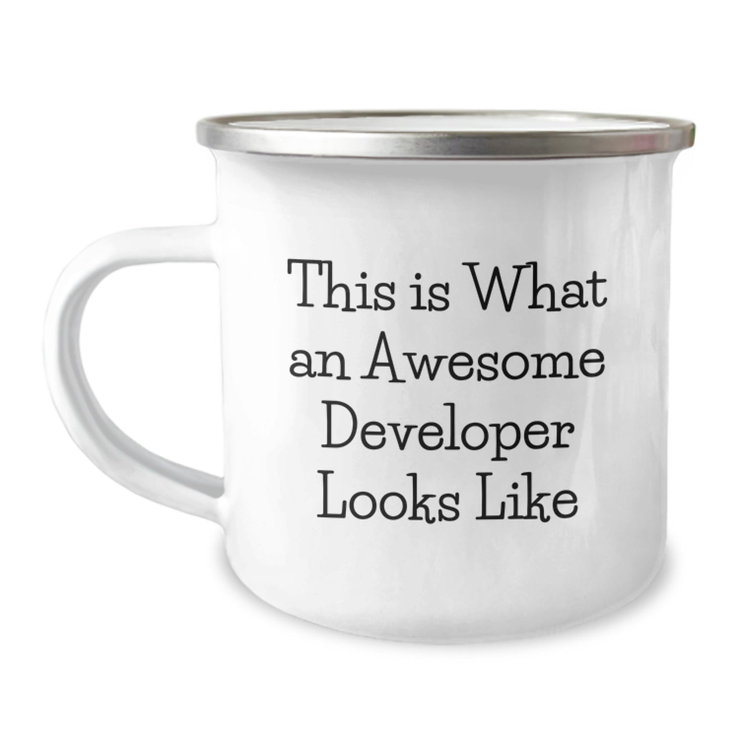 Christmas Unique Gifts for Developers - Funny Developer Camping Mug, 'This Is What An Awesome Developer Looks Like' Quote, Gifts from Friends, Family, or Coworkers - Image 1