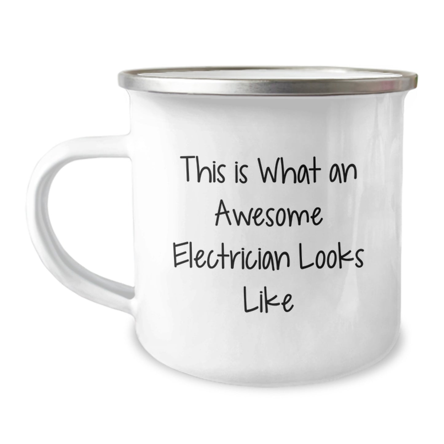 Funny Electrician Gifts for Men from Friends, Awesome Electrician Camping Mug Christmas Unique Presents, This Is What An Awesome Electrician Looks Like Quote - Image 1