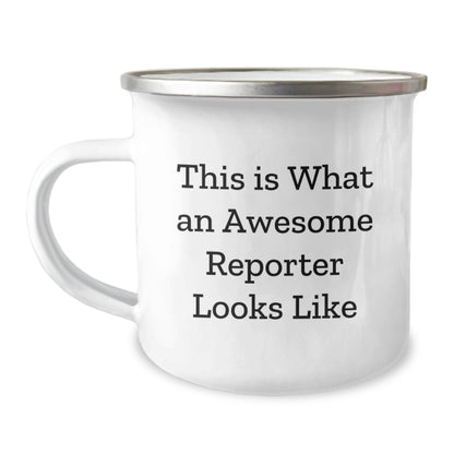 Funny Reporter Gifts for Men, This Is What An Awesome Reporter Looks Like - Funny Camping Mug for Christmas Unique Gifts from Friends to Reporter - Image 1