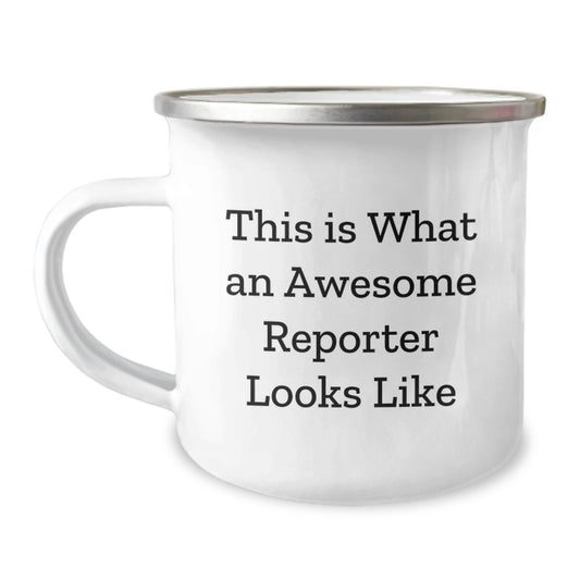 Funny Reporter Gifts for Men, This Is What An Awesome Reporter Looks Like - Funny Camping Mug for Christmas Unique Gifts from Friends to Reporter - Image 1