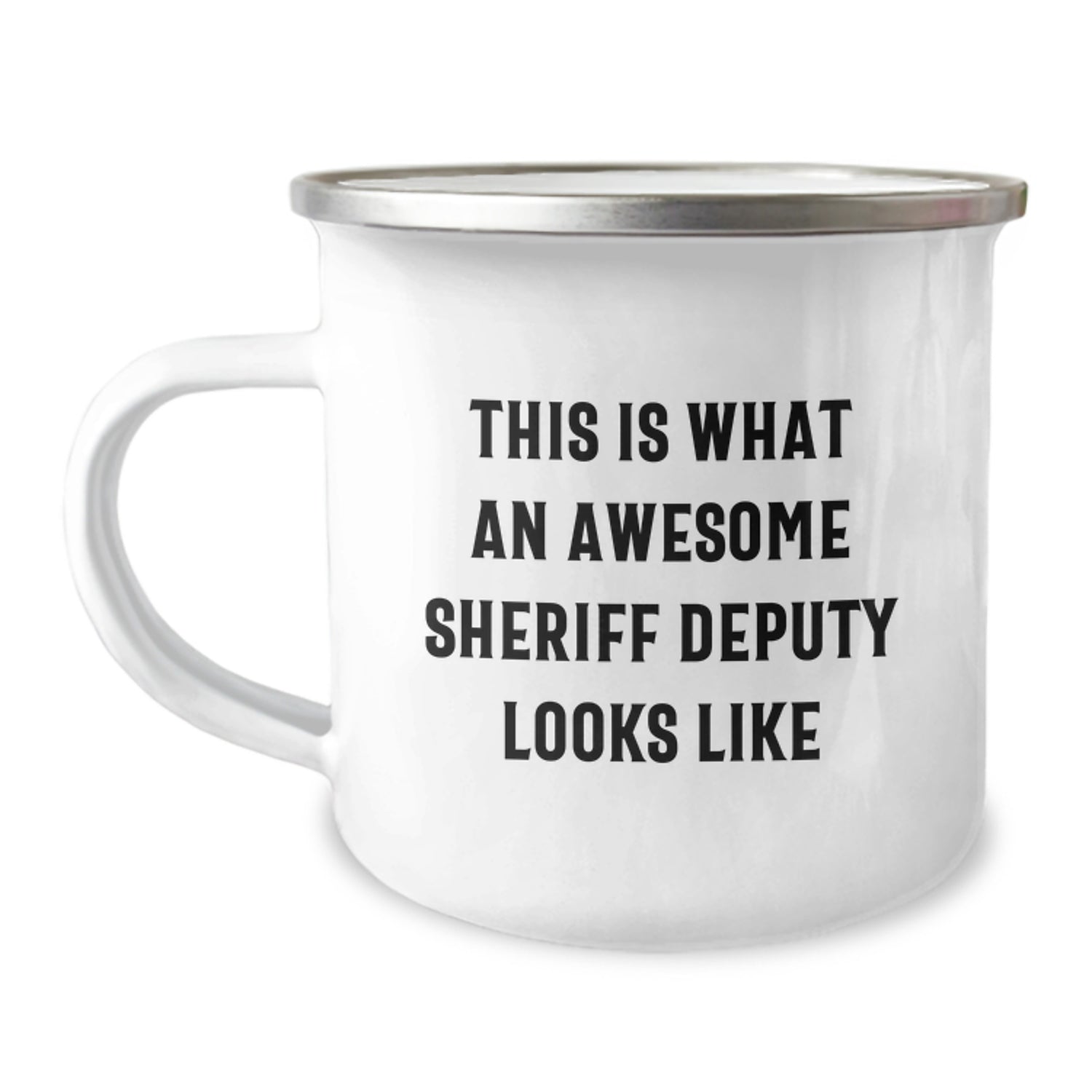 Funny Sheriff Deputy Gifts from Men to Sheriff Deputy for Christmas Unique Sheriff Deputy Camping Mug, This Is What An Awesome Sheriff Deputy Looks Like - Image 1