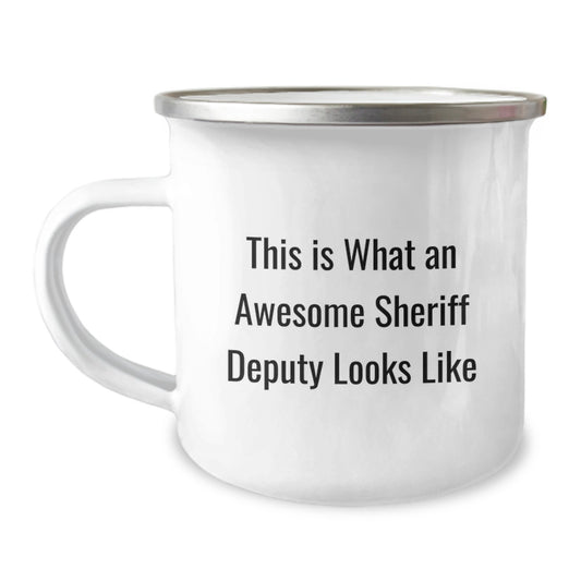 Funny Sheriff Deputy Gifts for Men - Awesome Sheriff Deputy Camping Mug - This Is What 'An Awesome Sheriff Deputy Looks Like' Christmas Unique Gift from Friends - Image 1