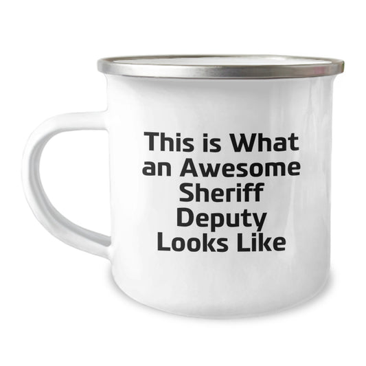 Funny Sheriff Deputy Gifts from Friends for Men, This Is What An Awesome Sheriff Deputy Looks Like Camping Mug, Christmas Unique - Image 1