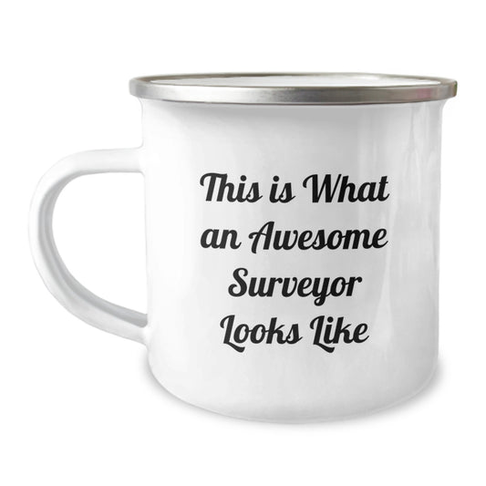 Fun Gifts from Friends for Awesome Surveyors, This Is What An Awesome Surveyor Looks Like Funny Camping Mug for Surveyor Enthusiasts, Unique Christmas Unique Gifts for Men - Image 1