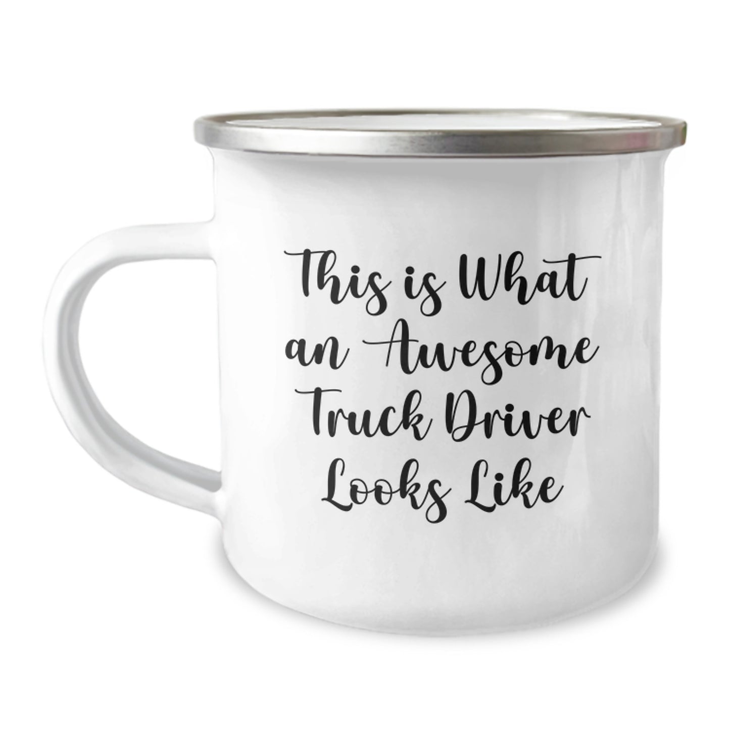 Funny Truck Driver Valentine's Gifts from Men to Their Awesome Husband or Sweetheart, Camping Mug with This Is What An Awesome Truck Driver Looks Like Quote - Image 1
