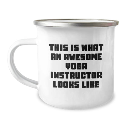 Funny Gifts for Yoga Instructor, Christmas Unique Mugs for Men, Camping Mug by Friends - This Is What An Awesome 'Yoga Instructor' Looks Like - Image 1