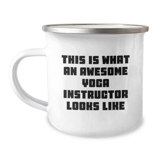 Funny Gifts for Yoga Instructor, Christmas Unique Mugs for Men, Camping Mug by Friends - This Is What An Awesome 'Yoga Instructor' Looks Like - Image 1