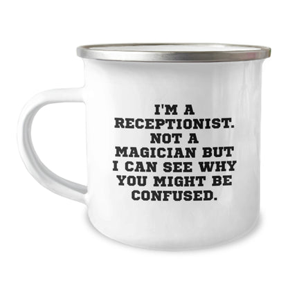 Funny Receptionist Gifts for Men - I'm A Receptionist - Christmas Unique Mugs from Coworkers - Image 1