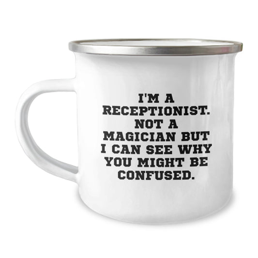 Funny Receptionist Gifts for Men - I'm A Receptionist - Christmas Unique Mugs from Coworkers - Image 1