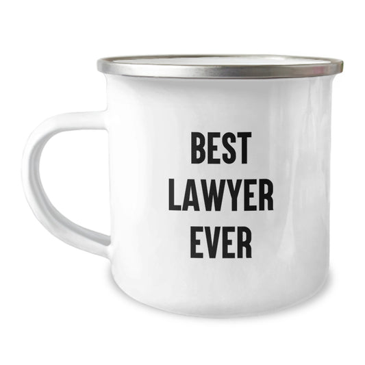 Funny Lawyer Gifts from Men, Best Lawyer Ever Camping Mug, Christmas Unique Gifts for Lawyer Friends - Image 1