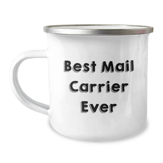 Mail Carrier Christmas Unique Gifts from Friends and Family - 'Best Mail Carrier Ever' Funny Camping Mug - Image 1