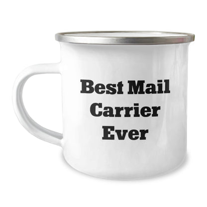 Funny Mail Carrier Gifts for Men, Women, Friends - Camping Mug 'Best Mail Carrier Ever' - Christmas Unique Gifts from Family - Image 1