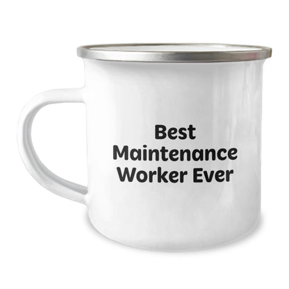 Funny Maintenance Worker Gifts for Men - Best Maintenance Worker Ever Camping Mug, Christmas Unique Gifts from Friends to Maintenance Worker - Image 1