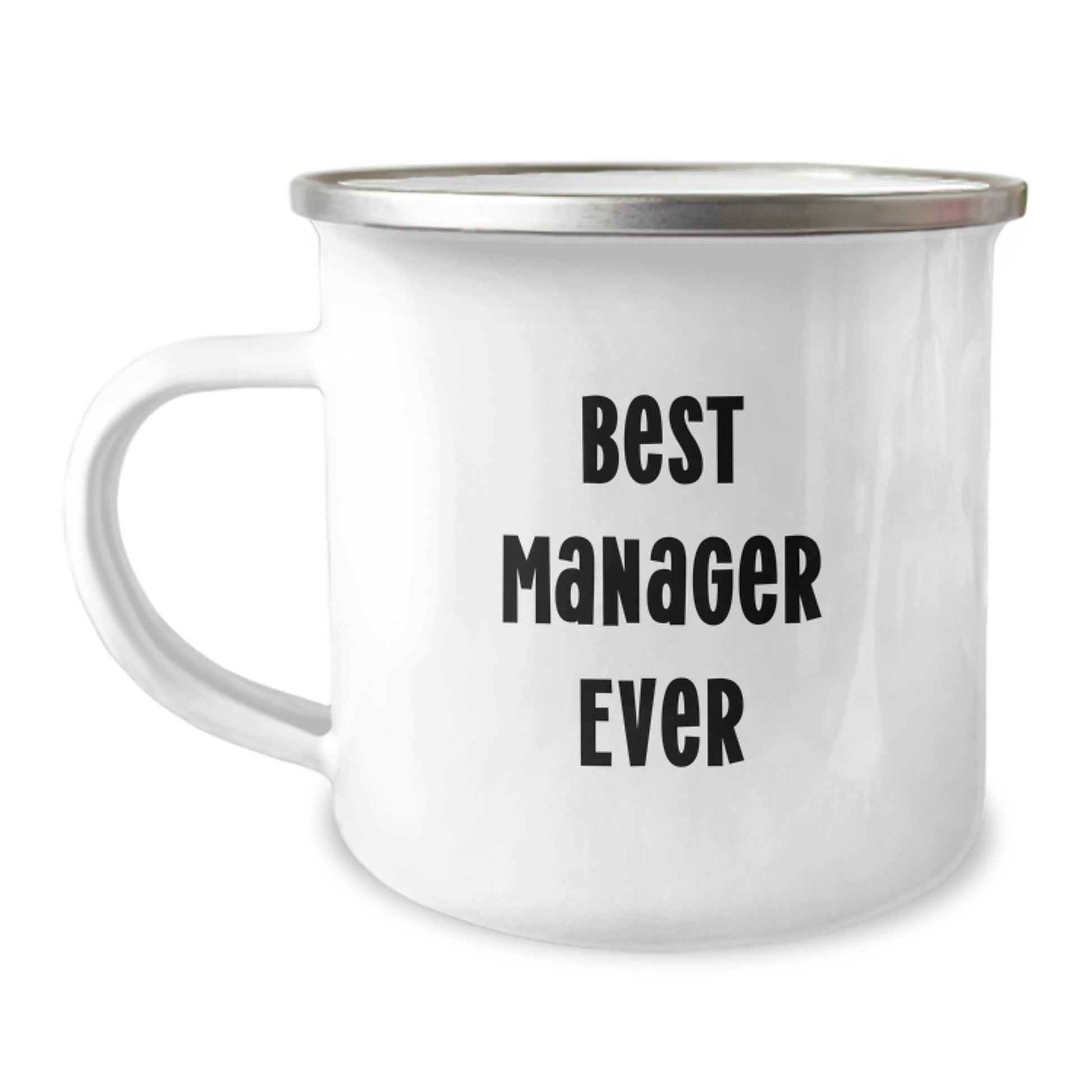 Funny Gifts from Friends for the Best Manager Ever, Unique Camping Mug for Men, Women, or Coworkers, Stainless Steel with Enamel Finish - Image 1