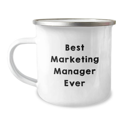 Funny Marketing Manager Gifts for Men and Women - Best Ever Camping Mug for Christmas Unique Presents - Image 1
