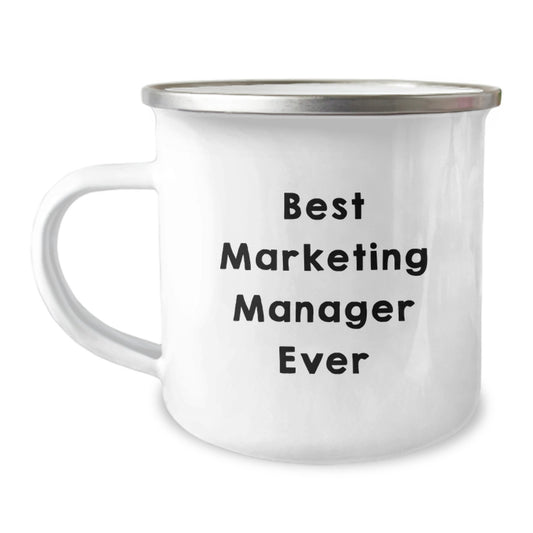 Funny Marketing Manager Gifts for Men and Women - Best Ever Camping Mug for Christmas Unique Presents - Image 1