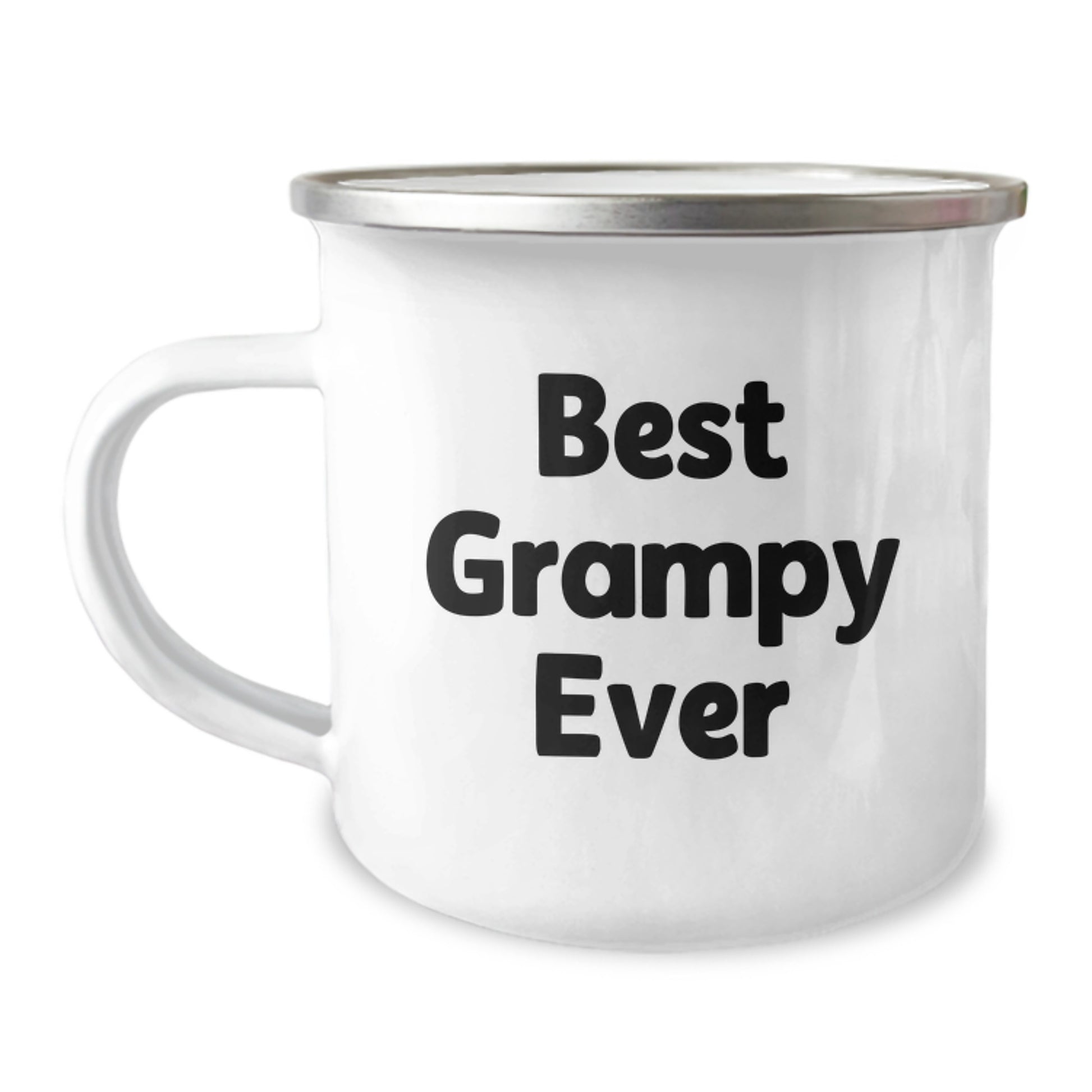 Funny Grampy Gifts for Men - 'Best Grampy Ever' Camping Mug, Unique Christmas Unique Gifts from Family to Grampy, 12 oz Stainless Steel Enamel - Image 1