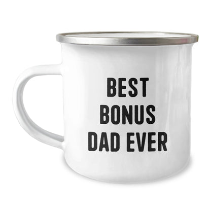 Funny Bonus Dad Gifts - Best Bonus Dad Ever Camping Mug for Men, Perfect for Christmas Unique Gifts from Family, Friends, and Coworkers - Image 1