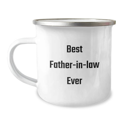 Funny Gifts for Father-in-law - Best Father-in-law Ever Camping Mug, Unique Christmas Unique Gifts from Men, Women, or Family - Image 1