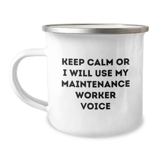 Funny Maintenance Worker Camping Mug Gifts from Mom for Birthday Unique Presents for Dad - Image 1
