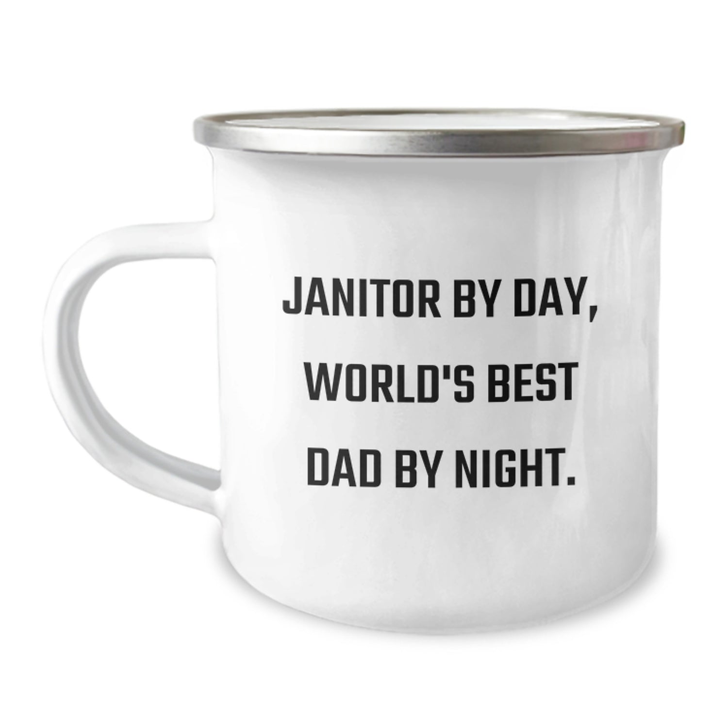 Janitor Gifts from Friends, Unique Camping Mug for Janitor By Day, World's Best Dad By Night., Graduation Unique Gifts - Image 1