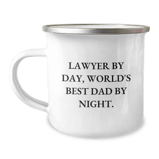 Funny Lawyer Gifts from Dad to Lawyer Friends - World's Best Dad Camping Mug, Unique Christmas Unique Gifts for Lawyer - Image 1