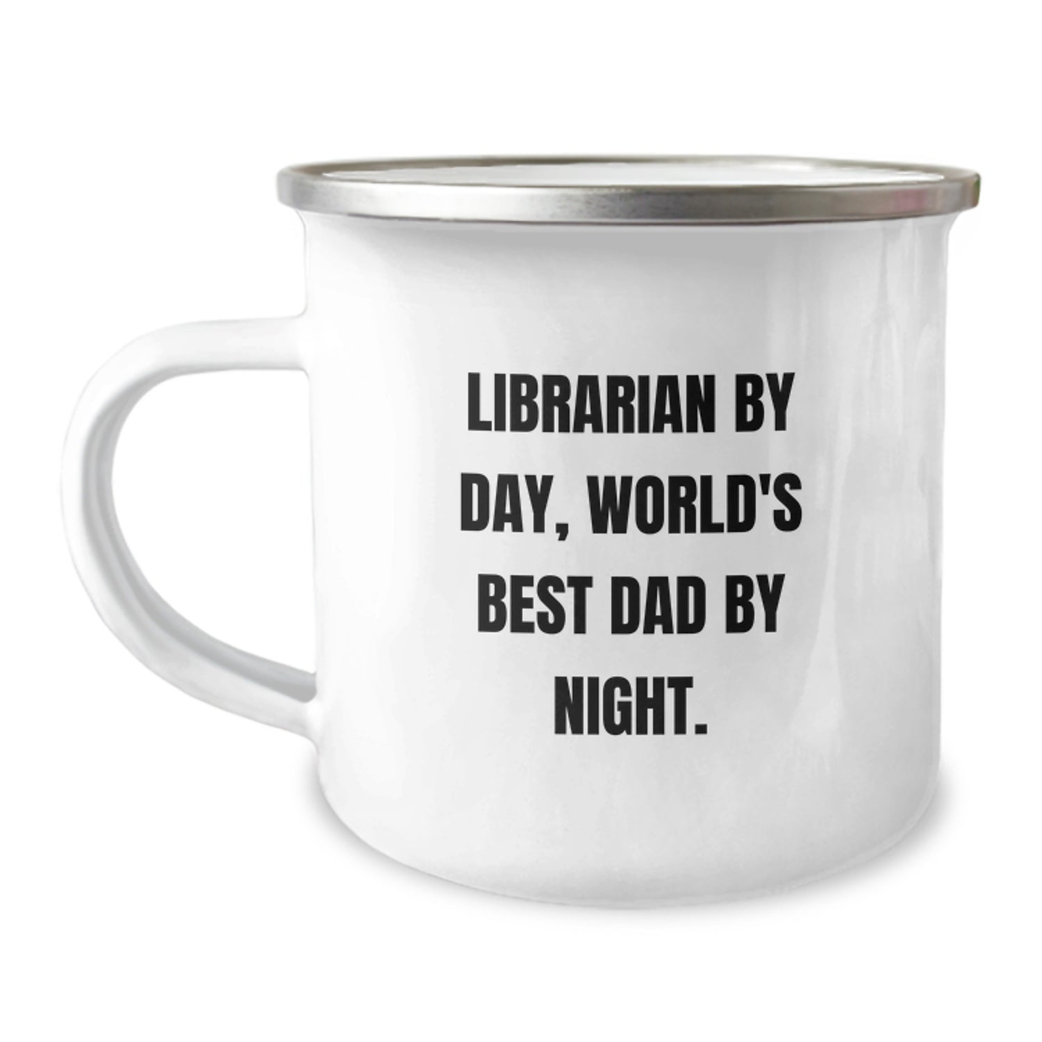 Funny Librarian Gifts for Men, Camping Mug for Librarian by Day, World's Best Dad By Night, Unique Christmas Unique Gifts from Family to Librarian - Image 1