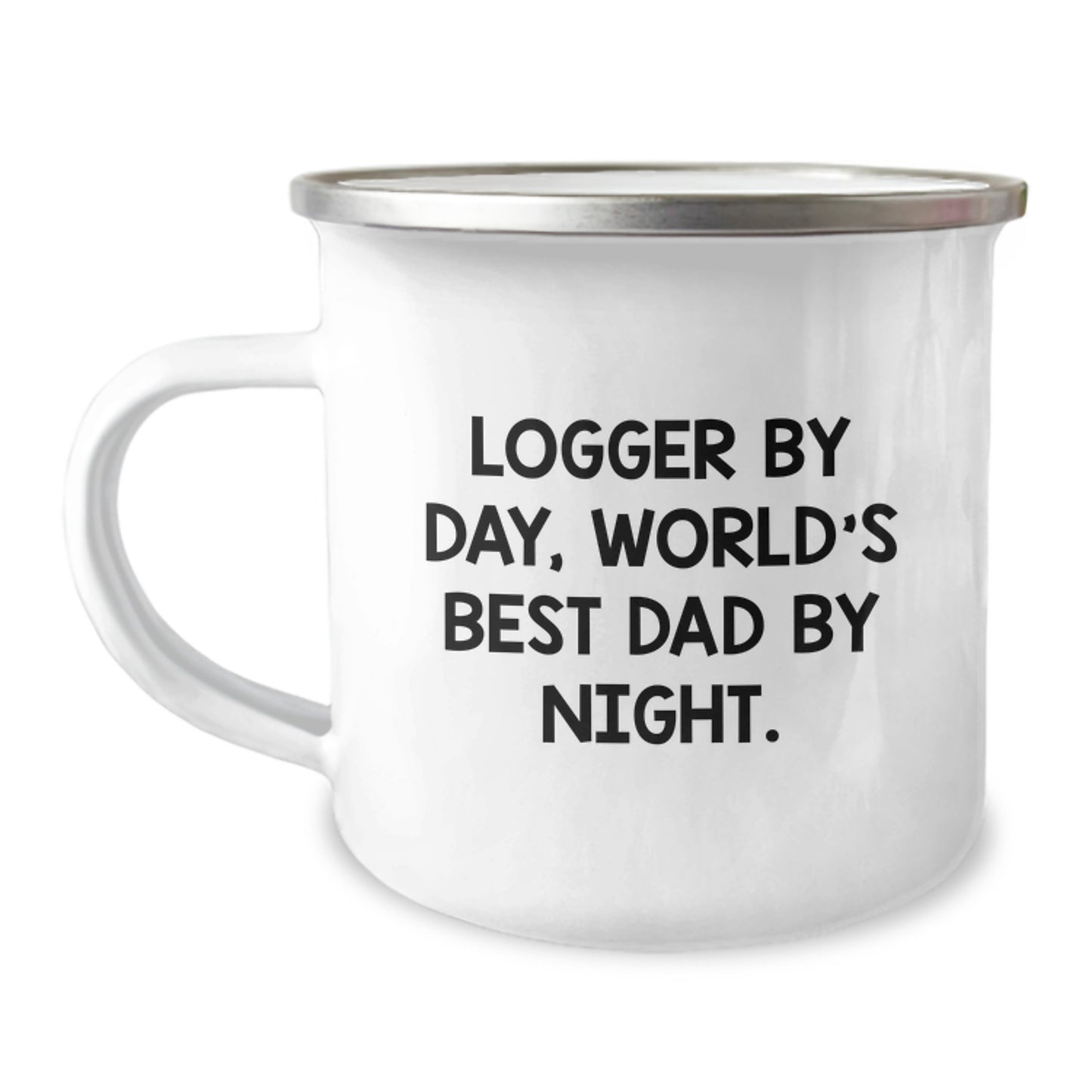 Funny Logger Gifts from Men, World's Best Dad Camping Mug for Christmas Unique Gifts - Image 1
