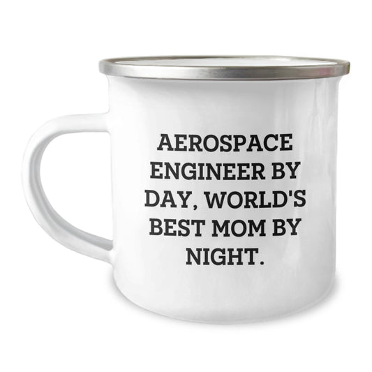 Aerospace Engineer Gifts for Him, Funny Quote Camping Mug, Stainless Steel with Enamel Finish, Perfect for Friends, Family, or Coworkers, Gifts from Mom - Victory Thru Vision 