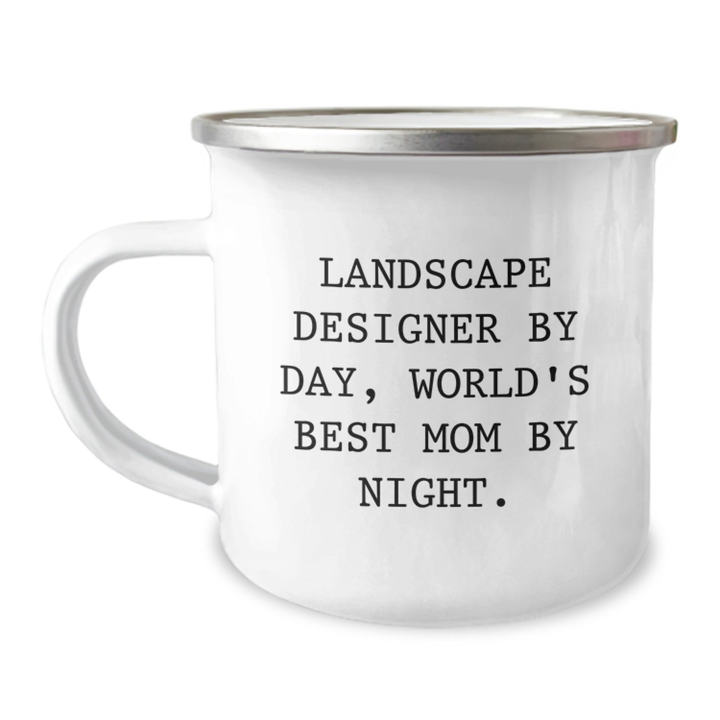 Funny Landscape Designer Gifts from Mom, Unique Christmas Mugs for Women, World's Best Mom by Night - Landscape Designer Camping Mug - Image 1