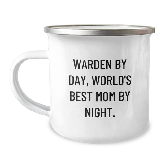 Funny Warden Gifts for Camping Mom - World's Best Mom by Night, Christmas Unique Gift for Her from Friends and Family - Image 1