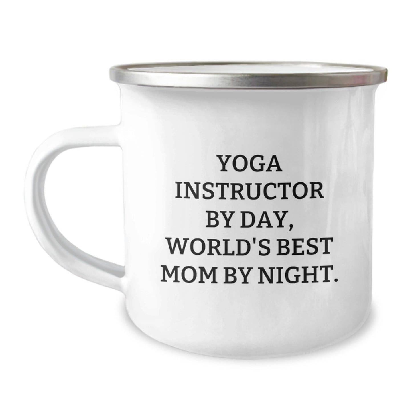 Funny Yoga Instructor Gifts for Christmas, Camping Mug for Yoga Enthusiasts by Day, World's Best Mom By Night, Gifts from Friends to Family - Image 1