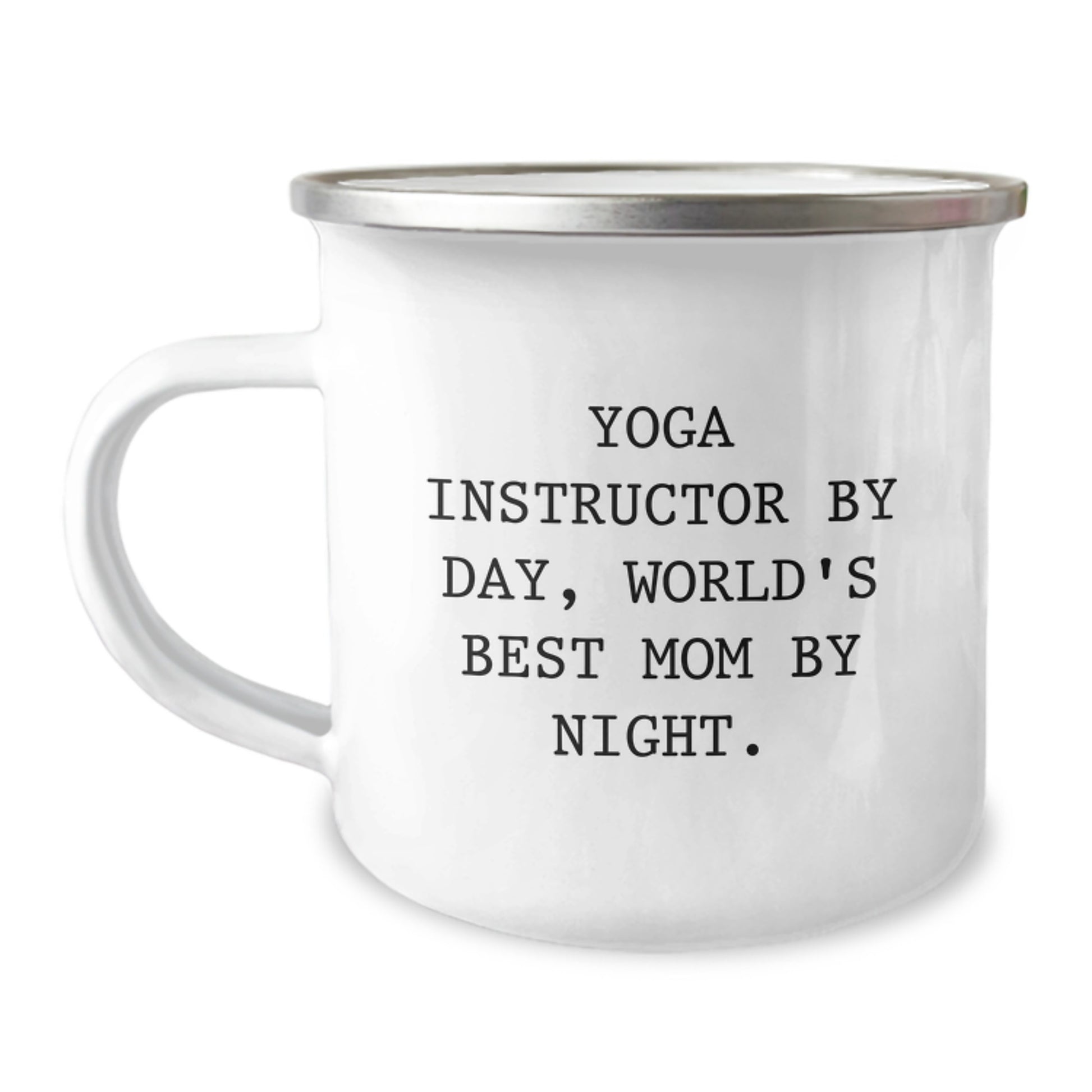Funny Yoga Instructor Gifts from Mom - Camping Mug for Yoga Instructor By Day, World's Best Mom By Night - Image 1