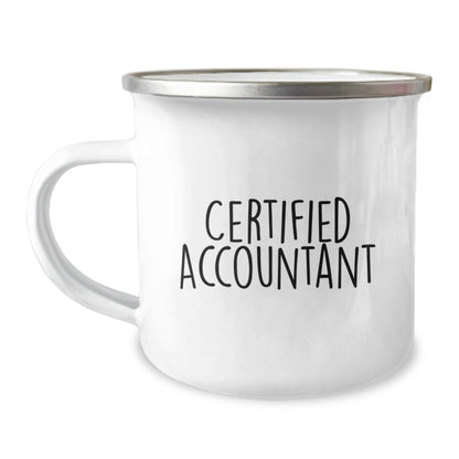 Funny Certified Accountant Gifts for Men, Camping Mug for Graduation, 'You're the 'Bean' Counting to Me', 12 oz Stainless Steel with Enamel Finish, Hand Wash Recommended, Permanent Printing - Image 1