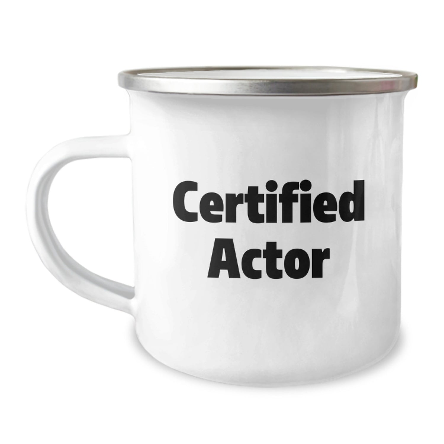 Funny Actor Gifts for Him Camping Mug with Enamel Finish, 12 oz Capacity, Perfect for Graduation, from Friends to the Future Star - Image 1